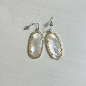 Kendra Scott white//clear earrings
